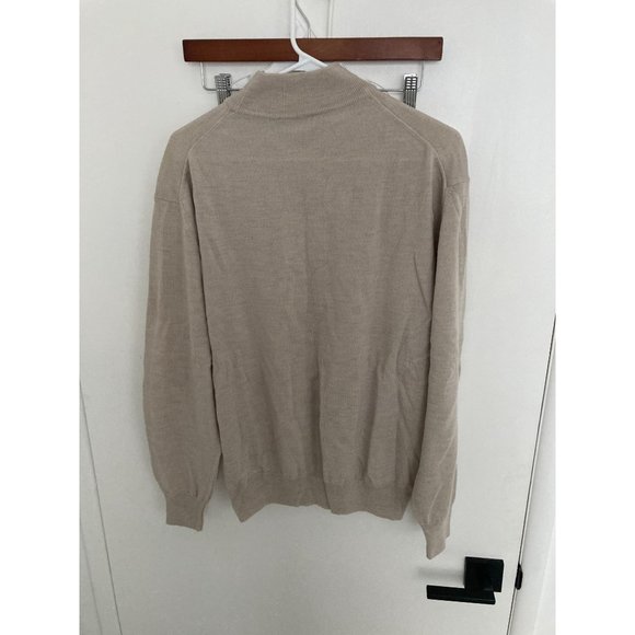 Barneys New York Men's Vintage 100% Merino Wool Sweater, Cream, Medium - Picture 2 of 2